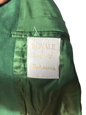Vintage green ultra suede men's suit jacket 42