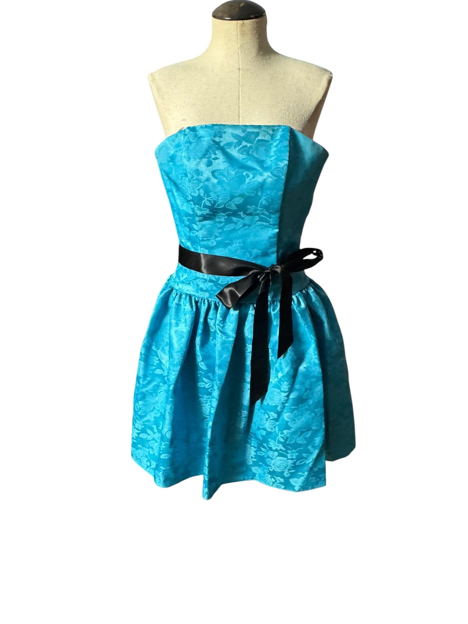 Vintage 80's Gunne Sax blue bubble party dress XS 1