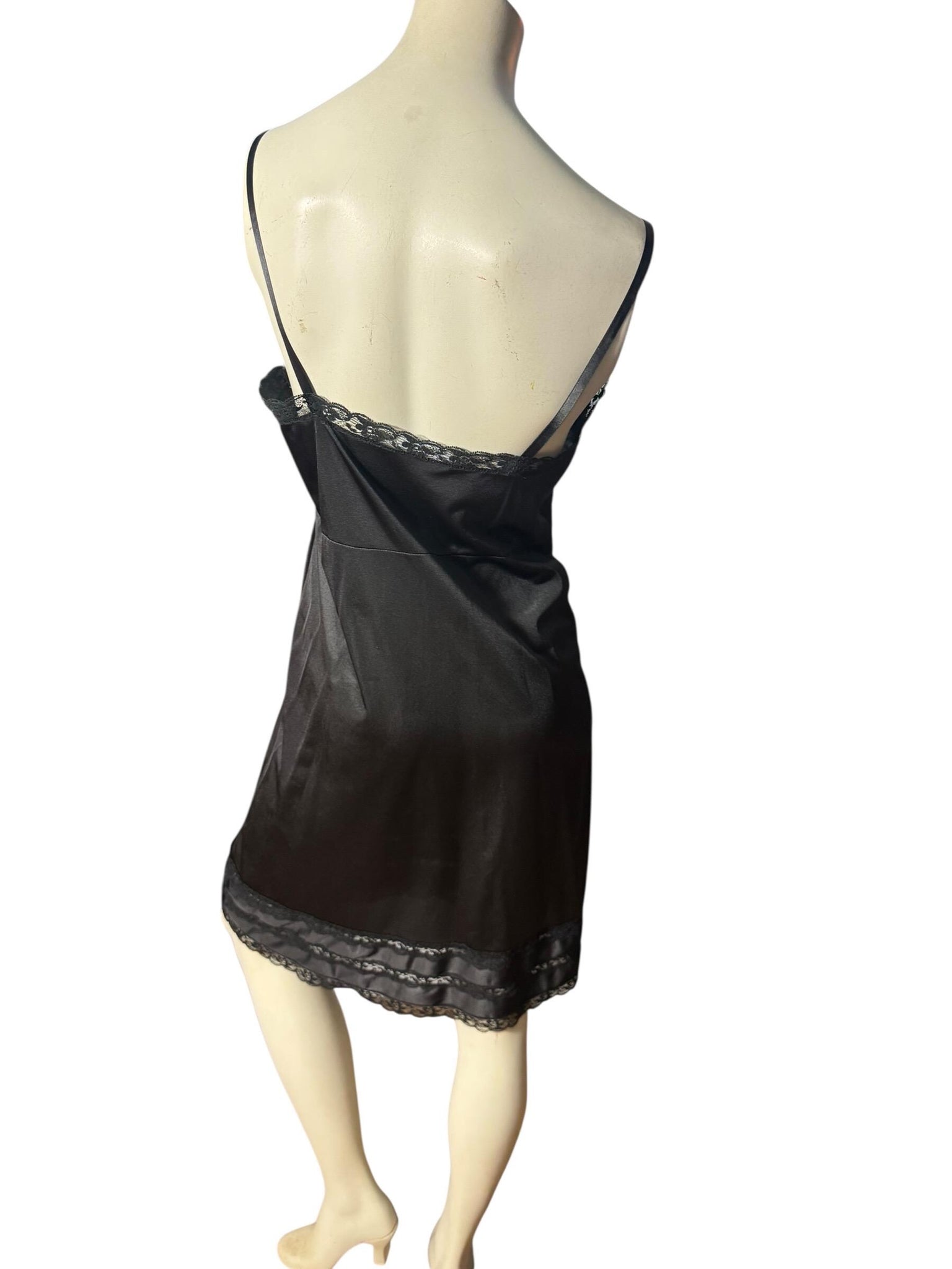 Vintage black full slip lingerie 38 Lady Manhattan