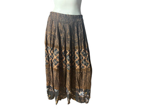 Vintage Stonebridge full circle skirt L rayon India