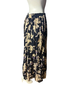 Vintage rayon full circle skirt M cotton India Basic Editions