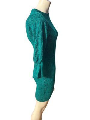 Vintage 80's green mini dress S Joni Blair