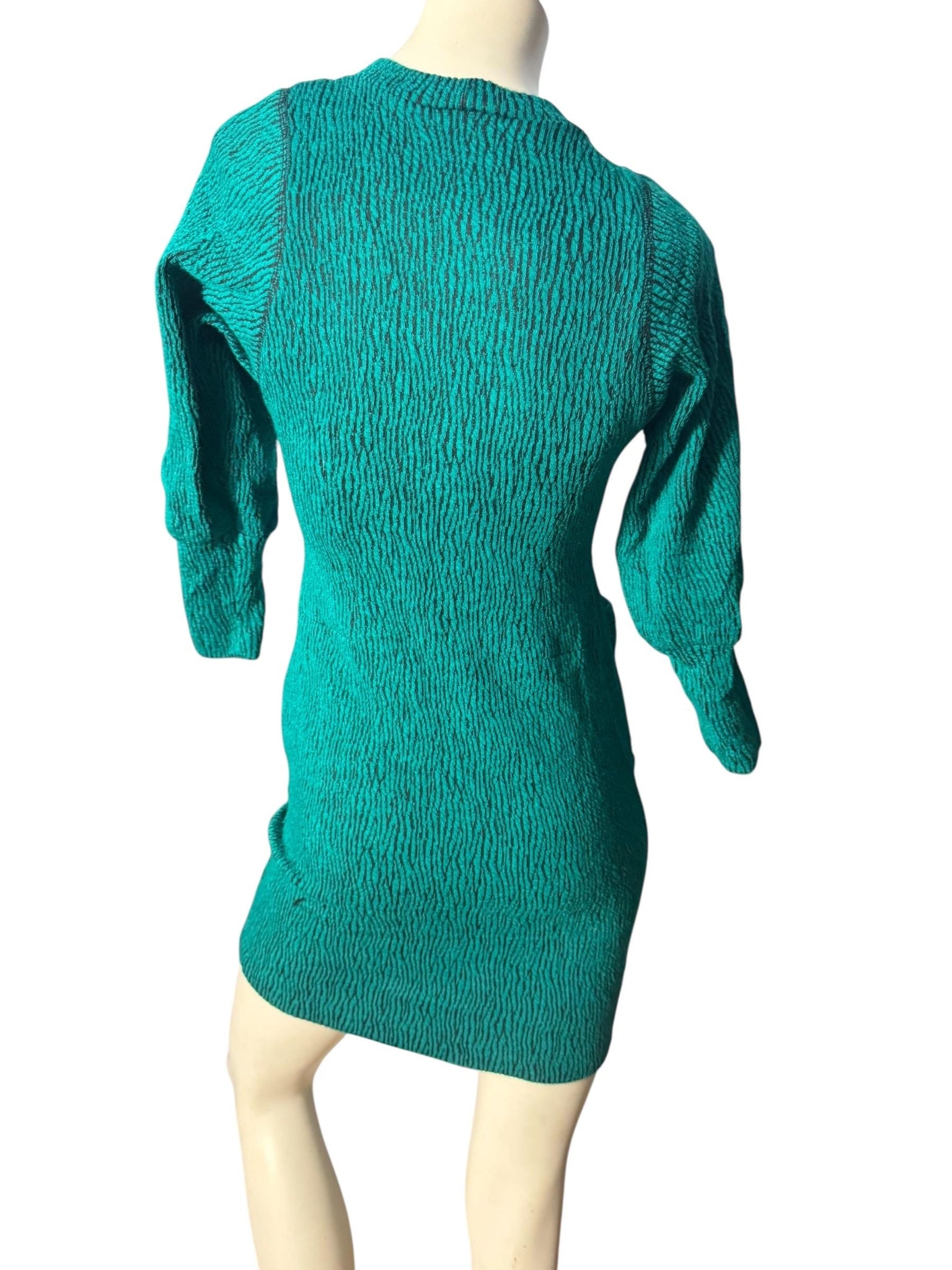 Vintage 80's green mini dress S Joni Blair