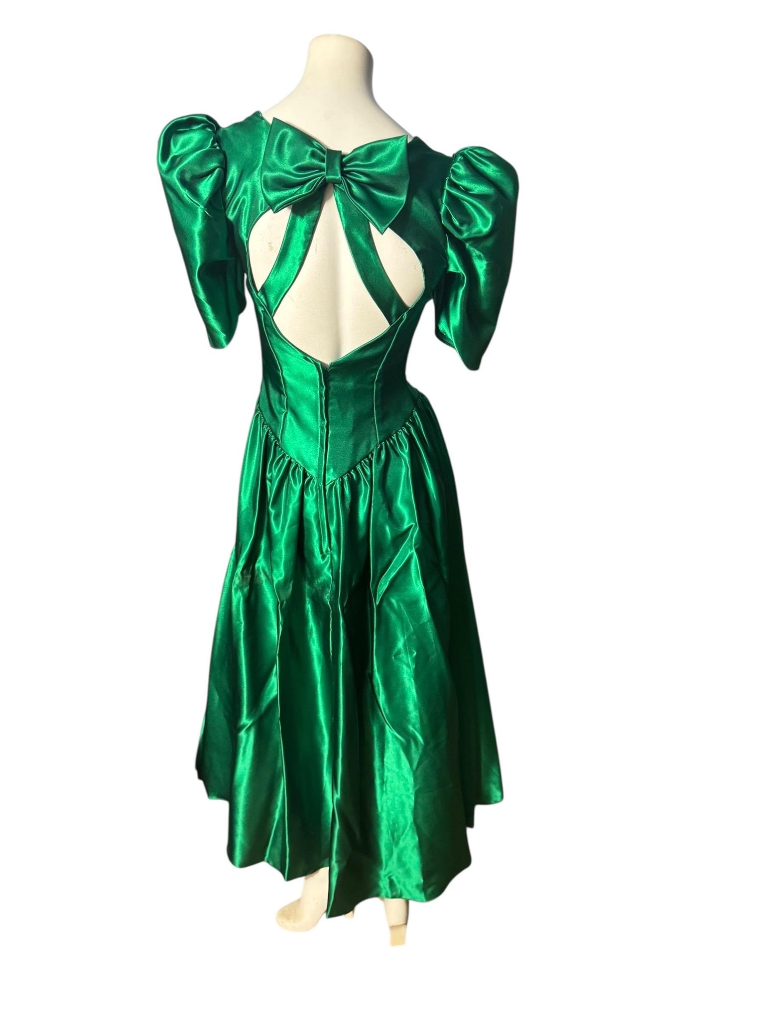 Vintage 80's green prom dress S Alfred Angelo