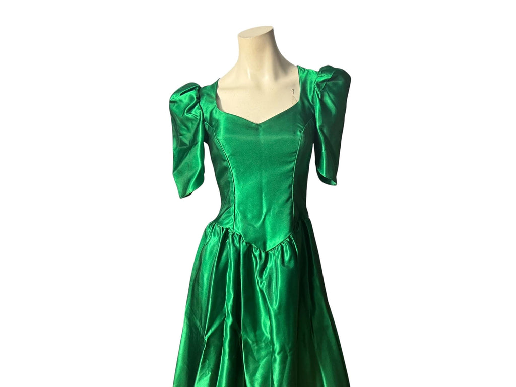 Vintage 80's green prom dress S Alfred Angelo