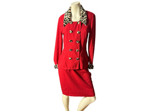 Vintage red & leopard suit 10 David Benjamin