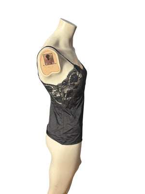 Vintage lingerie camisole black M Shadowline