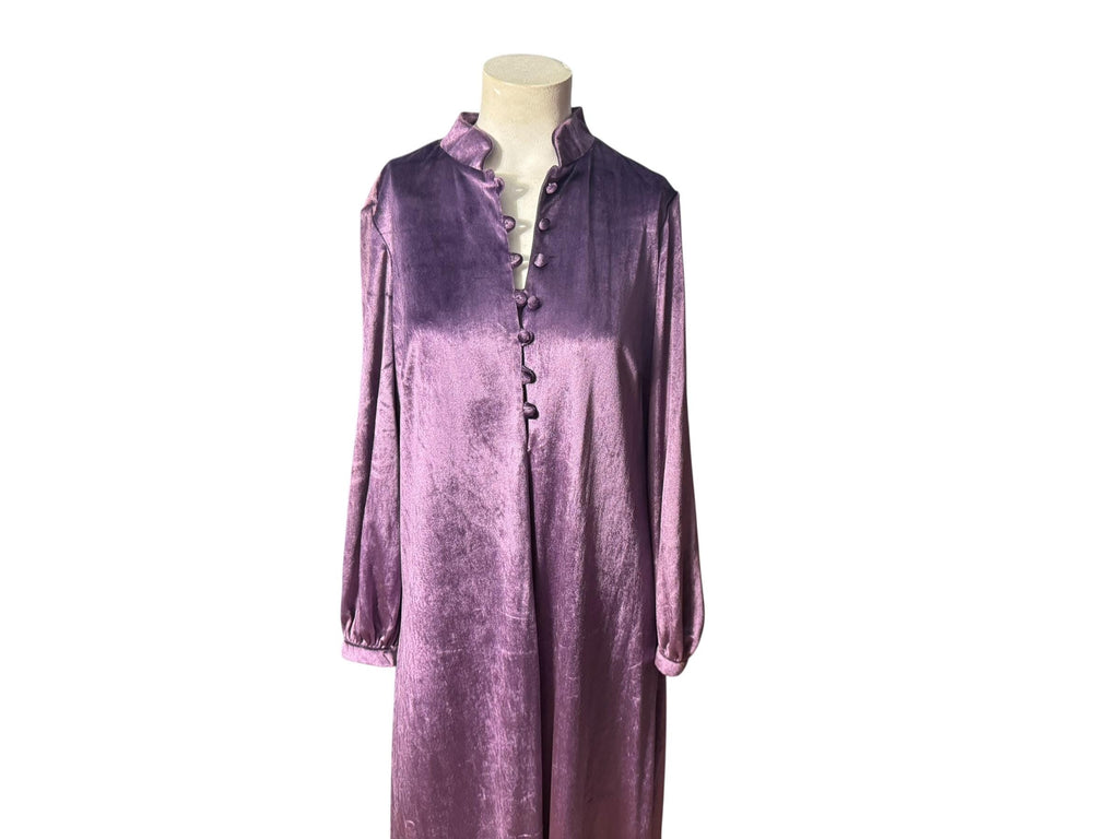 Vintage 1970’s purple velour long lounge dress