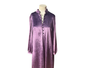 Vintage 1970’s purple velour long lounge dress