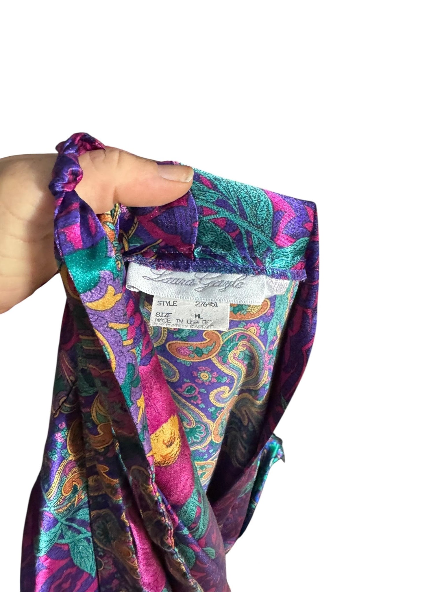 Vintage 80's Laura Gayle paisley M L