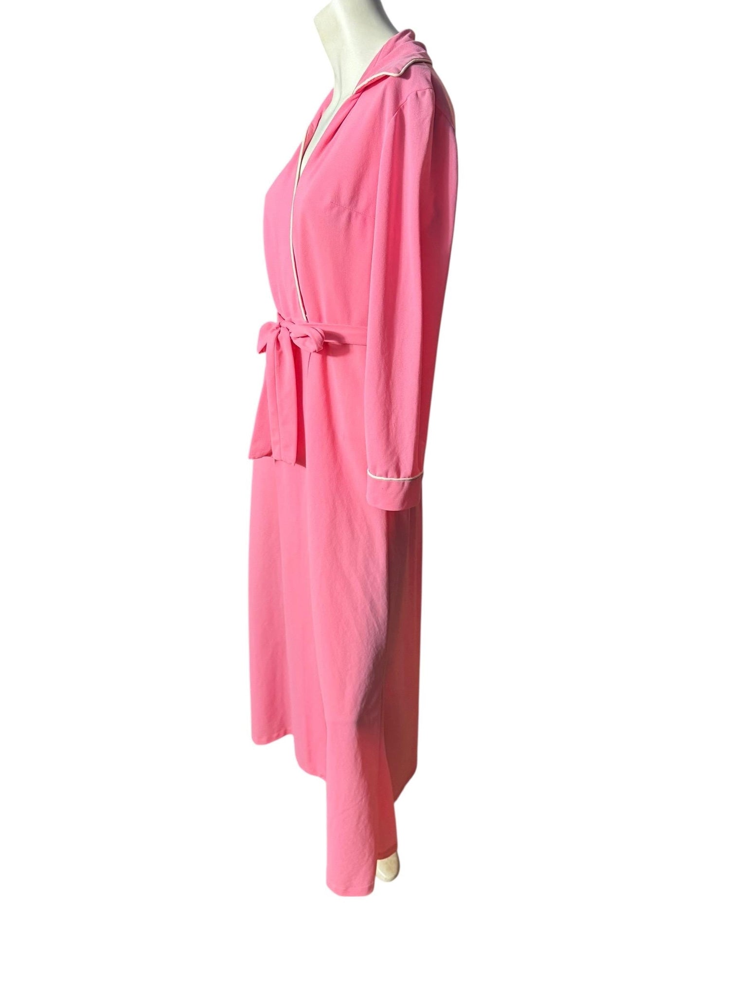 Vintage 70's pink robe M Sears Take A Long