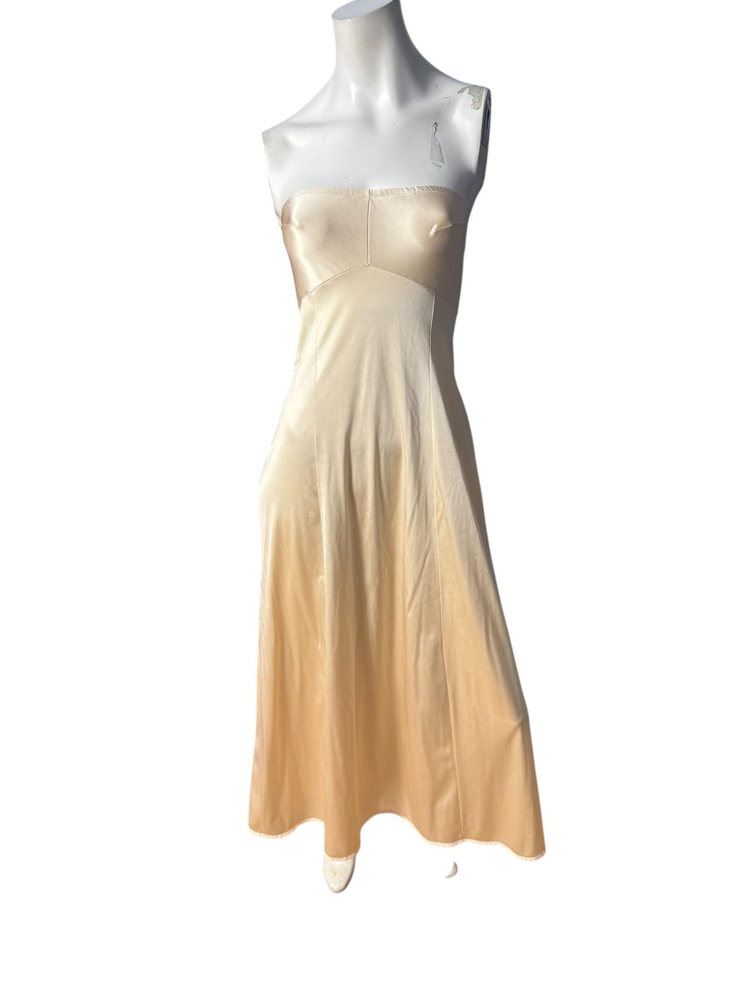 Vintage strapless long slip 32 Vanity Fair