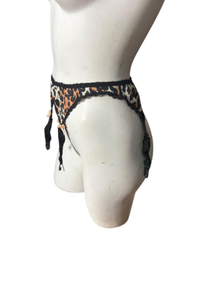 Vintage leopard garter belt S Darling