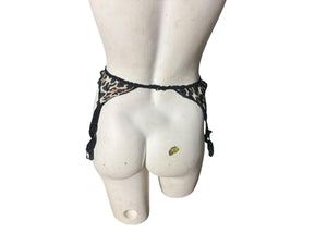 Vintage leopard garter belt S Darling