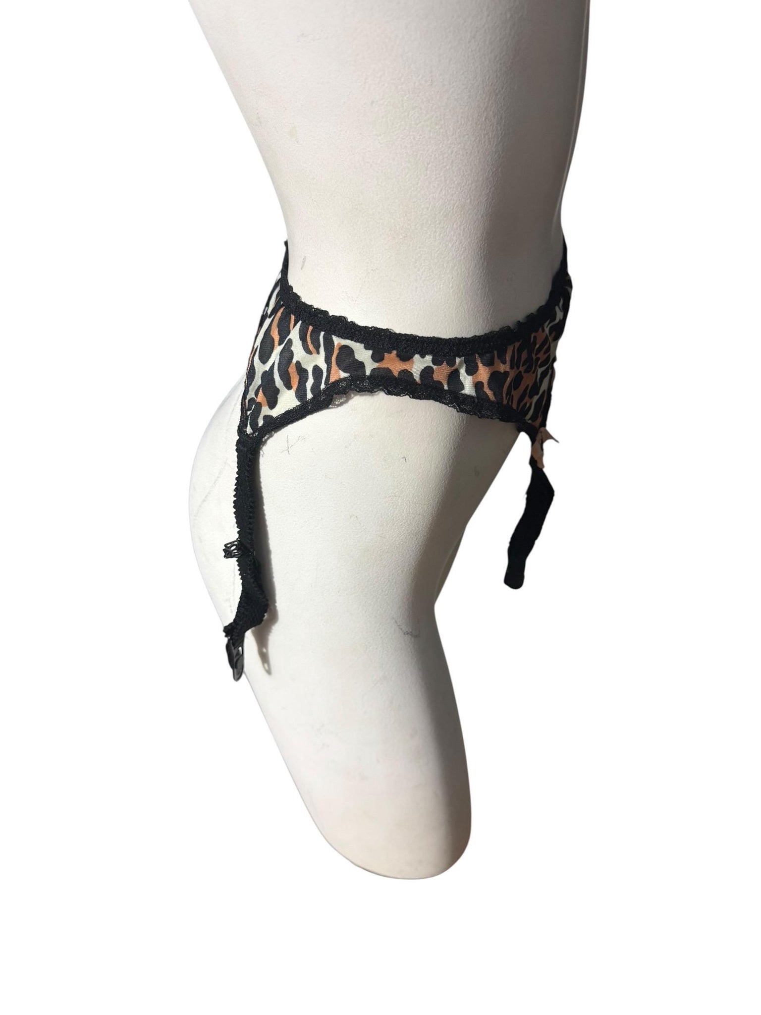 Vintage leopard garter belt S Darling