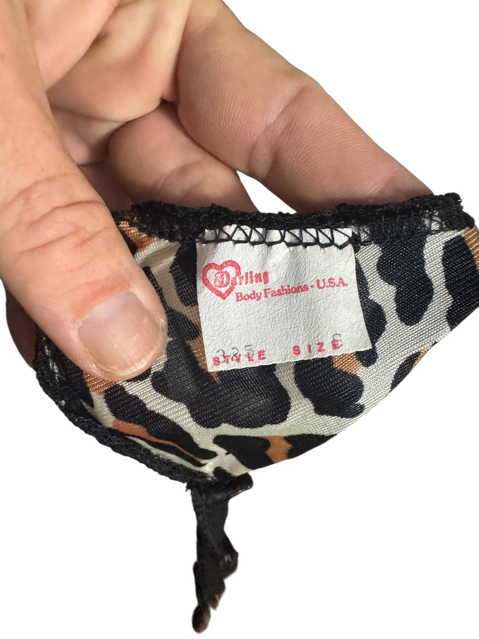 Vintage leopard garter belt S Darling