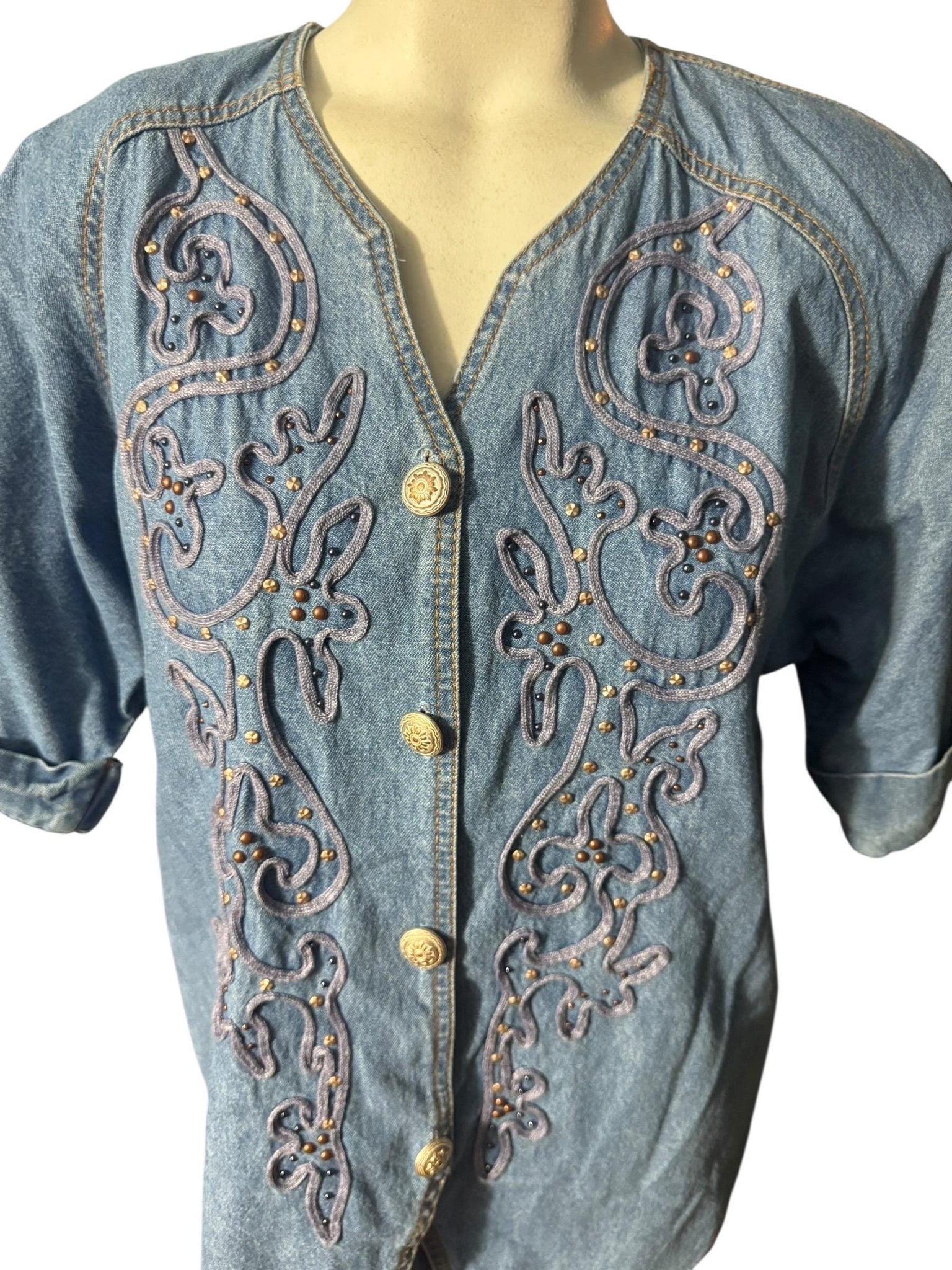 Vintage 80's blue pant suit 8 P Monique Fashions