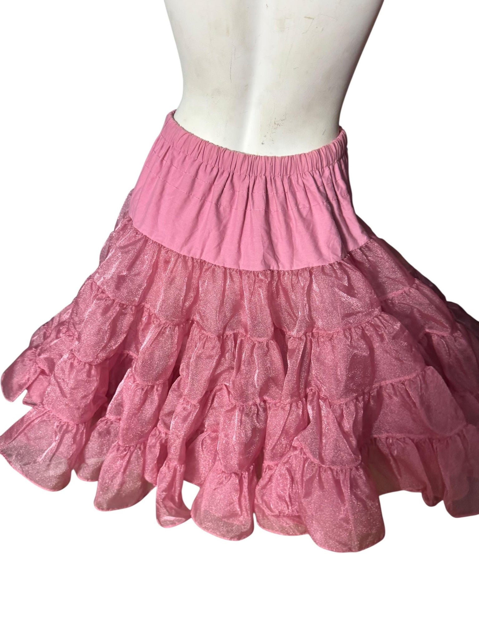 Vintage pink Malco Modes crinoline petticoat skirt L