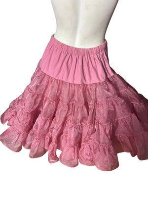 Vintage pink Malco Modes crinoline petticoat skirt L