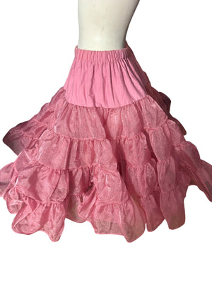 Vintage pink Malco Modes crinoline petticoat skirt L
