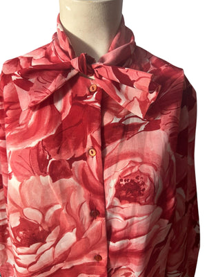 Vintage 70's tie neck shirt L Alex Coleman
