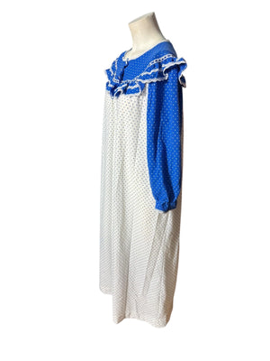 Vintage long flannel nightgown M Kingly
