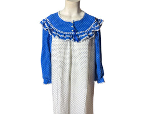 Vintage long flannel nightgown M Kingly