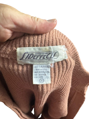 Vintage 80's tan sweater jacket S Side Effects