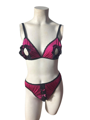 Vintage 80's lingerie set bra panties Darling S M