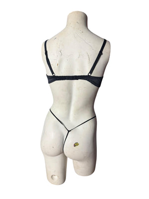 Vintage 80's lingerie set bra & panties 34B