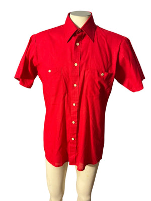 Vintage red men's shirt M Van Heusen