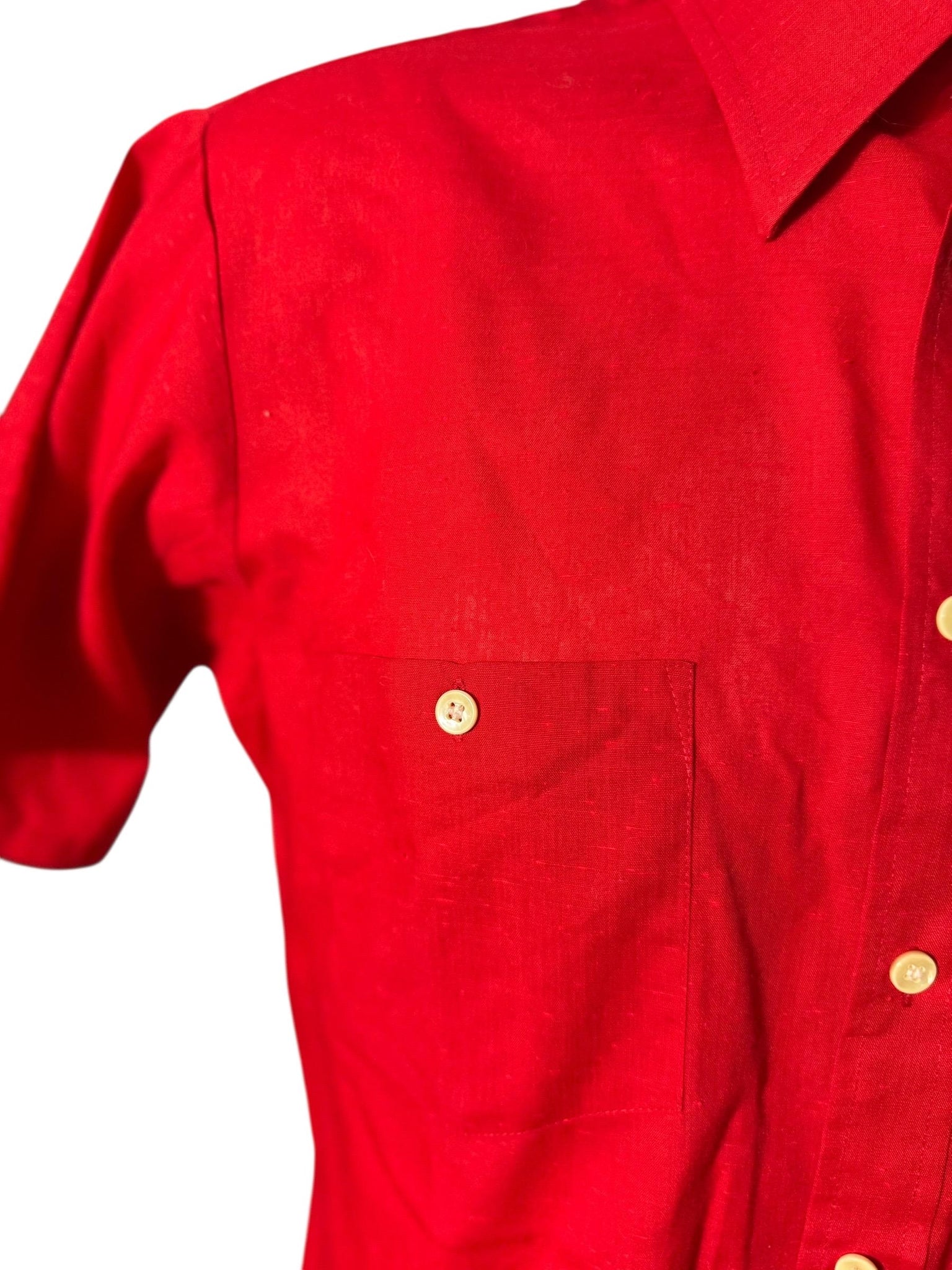 Vintage red men's shirt M Van Heusen