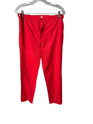Vintage 70's men’s red pajamas L Fleetway