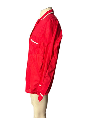 Vintage 70's men’s red pajamas L Fleetway
