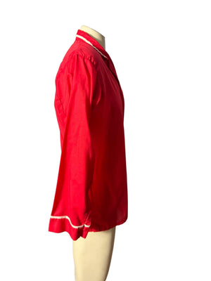 Vintage 70's men’s red pajamas L Fleetway