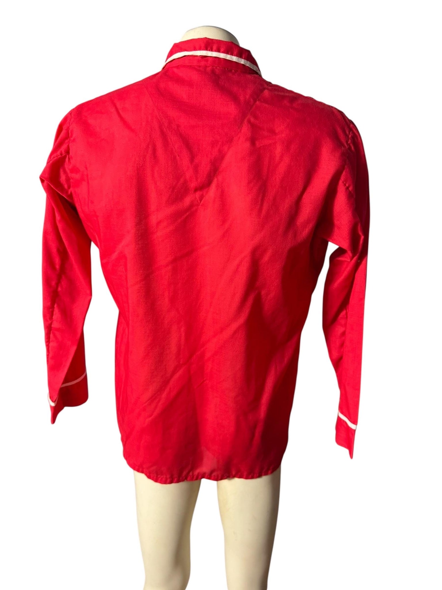 Vintage 70's men’s red pajamas L Fleetway