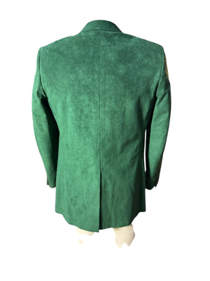 Vintage green ultra suede men's suit jacket 42