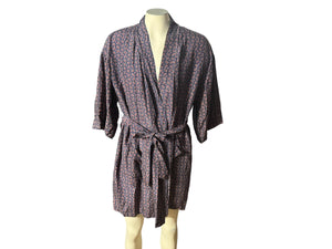 Vintage silk paisley robe one size