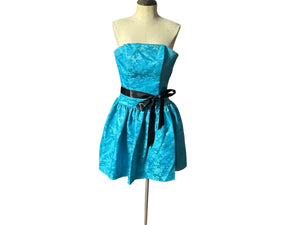 Vintage 80's Gunne Sax blue bubble party dress XS 1