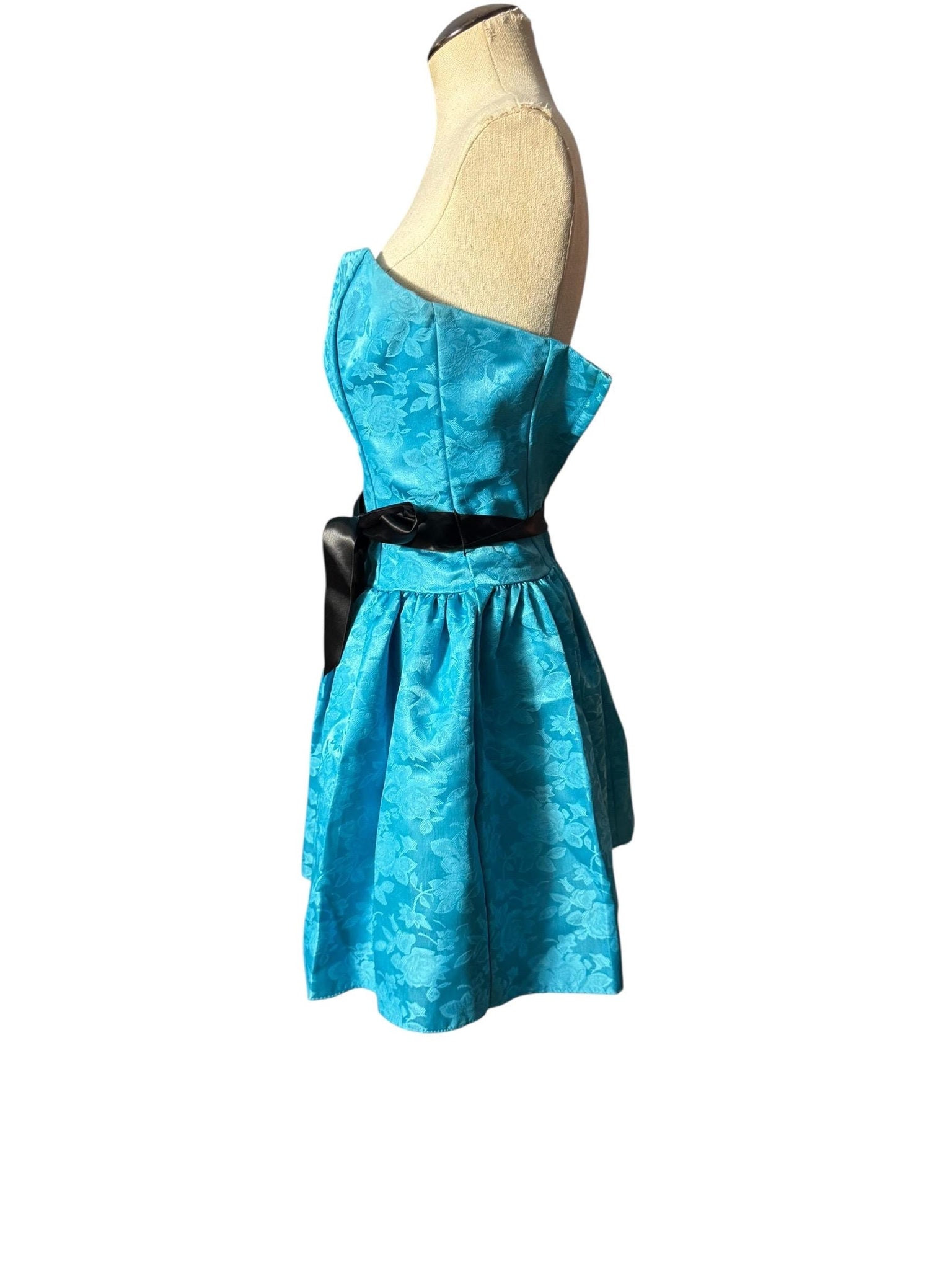 Vintage 80's Gunne Sax blue bubble party dress XS 1