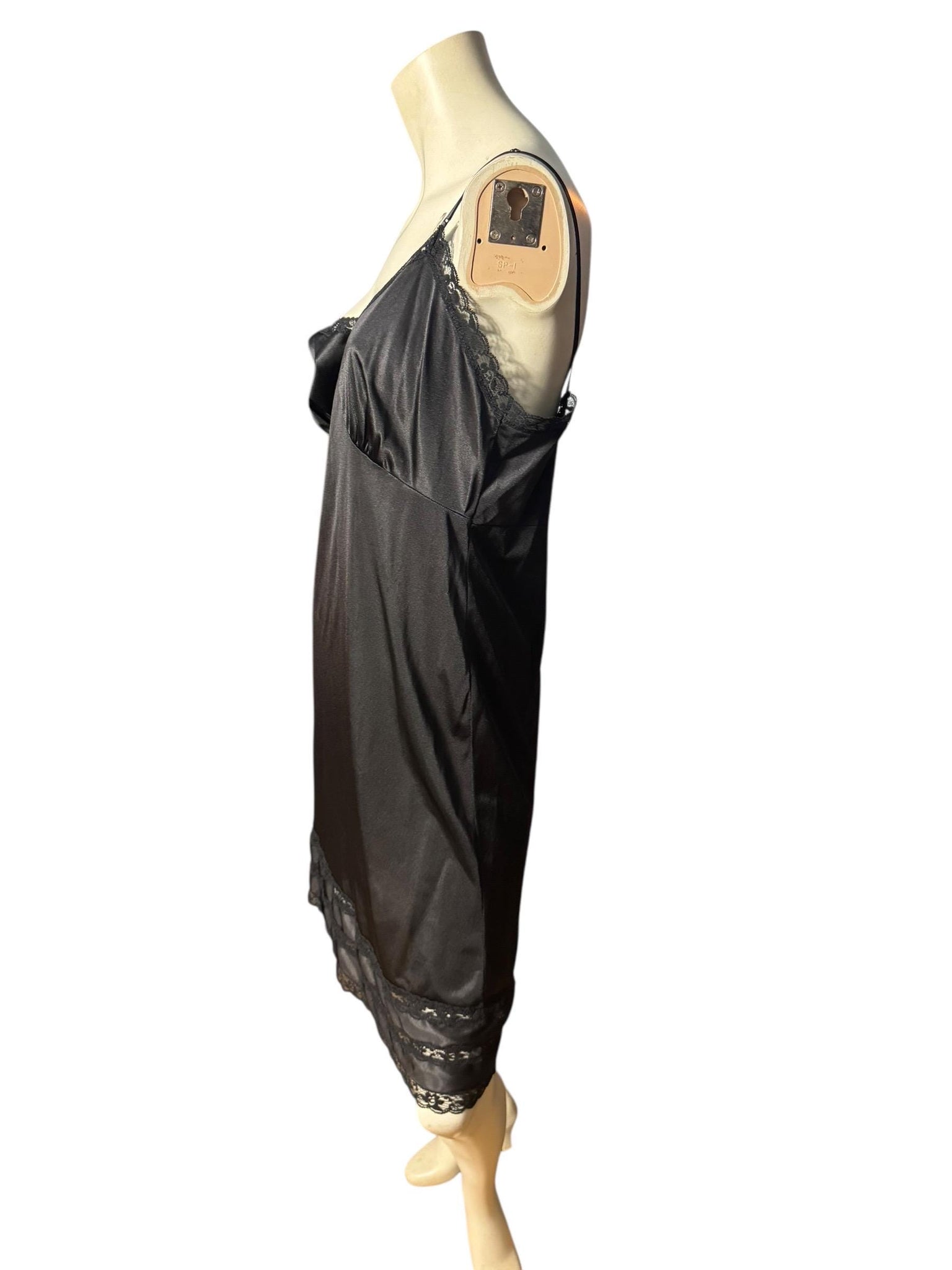 Vintage black full slip lingerie 38 Lady Manhattan