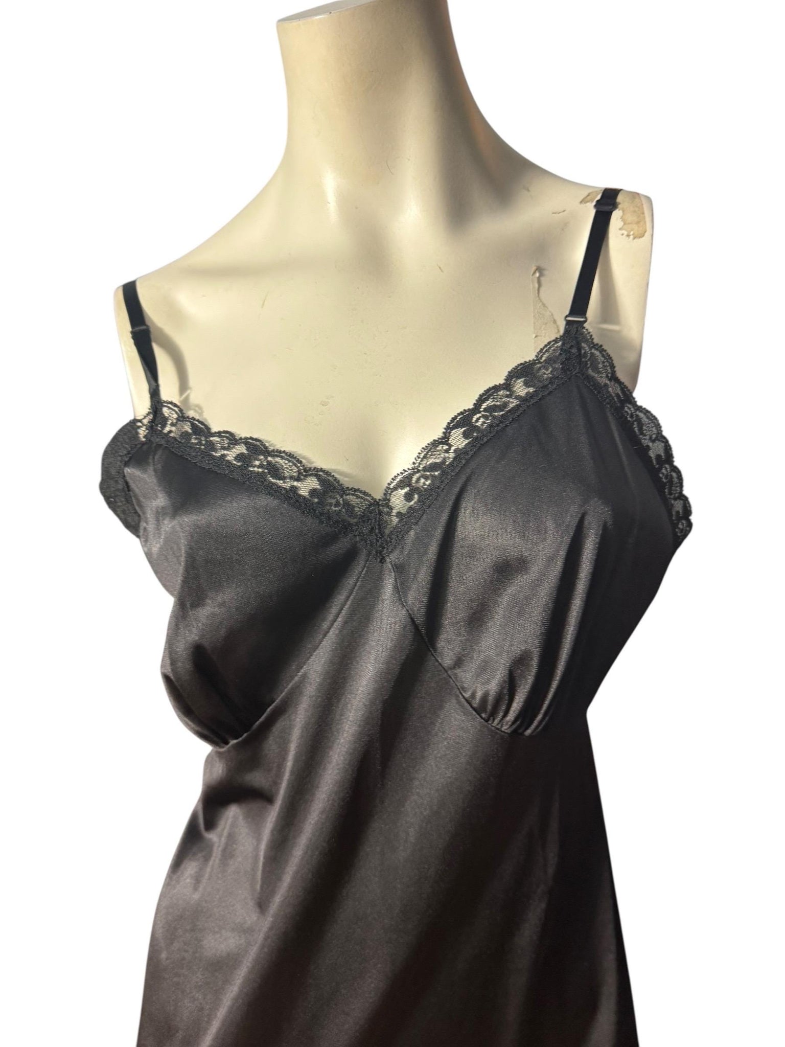 Vintage black full slip lingerie 38 Lady Manhattan