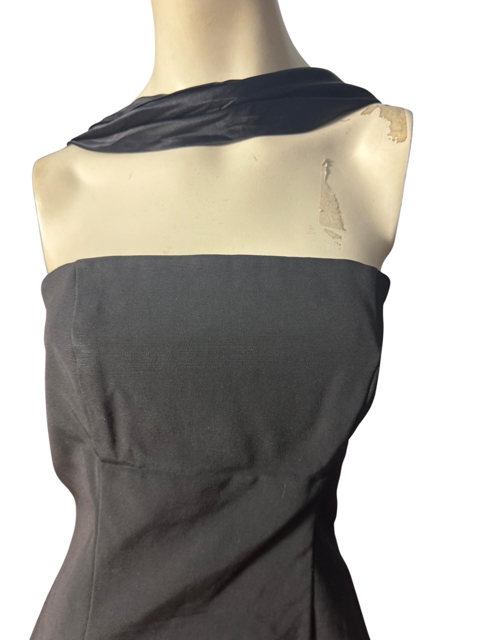 Vintage 80's black mini dress L Cache