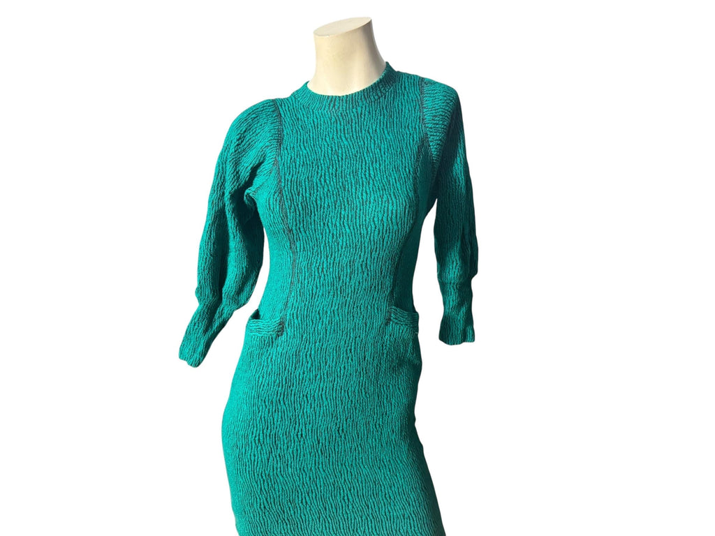 Vintage 80's green mini dress S Joni Blair