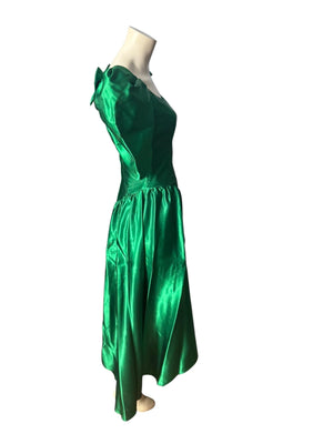 Vintage 80's green prom dress S Alfred Angelo