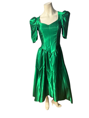 Vintage 80's green prom dress S Alfred Angelo