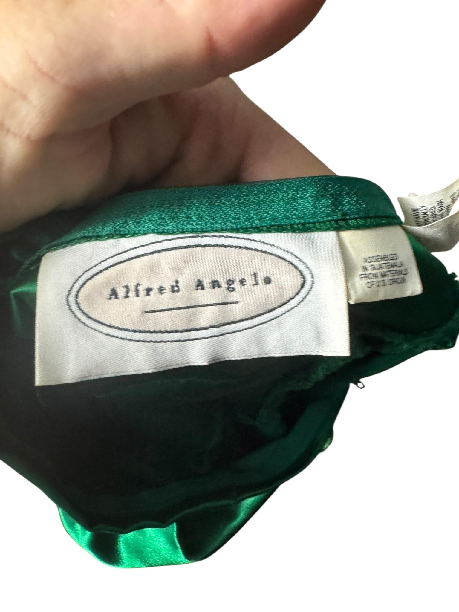 Vintage 80's green prom dress S Alfred Angelo
