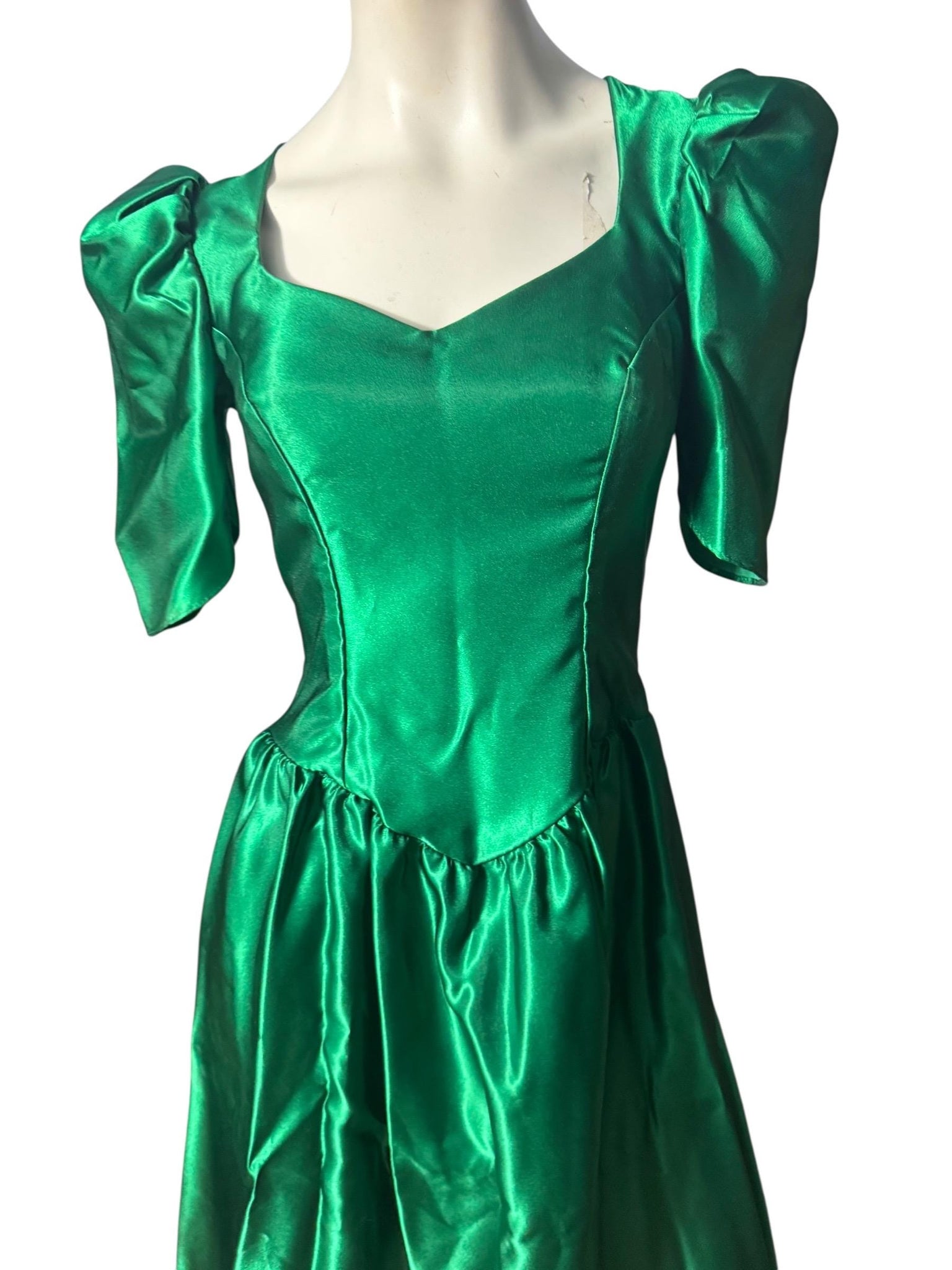 Vintage 80's green prom dress S Alfred Angelo