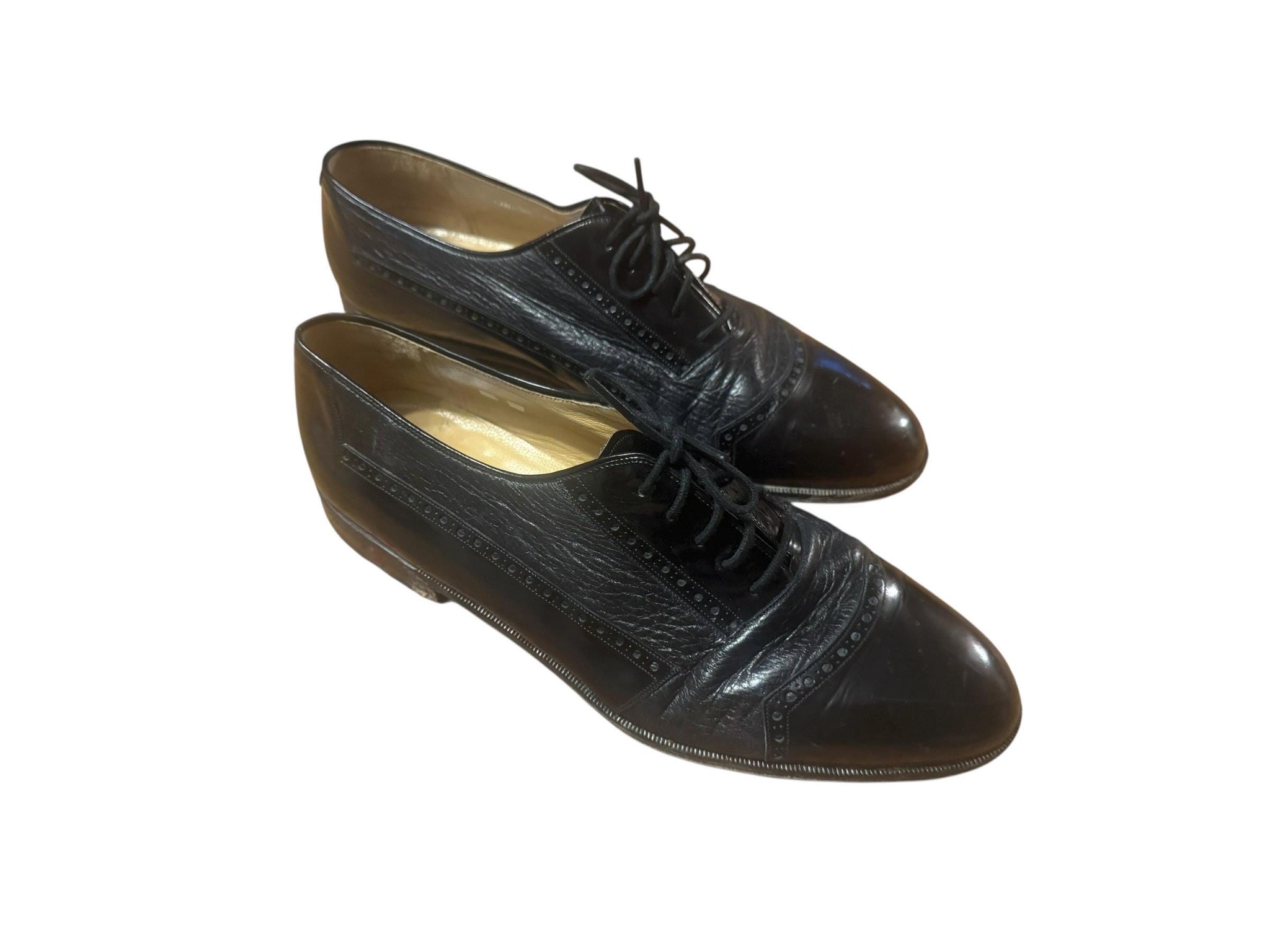 Vintage men's Mezlan black oxford dress shoes 11.5 M