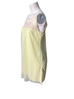 Vintage 60's yellow babydoll nightgown S